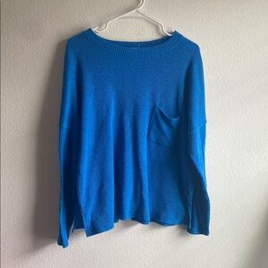 Zenana Outfitters Blue Crew Neck Sweater